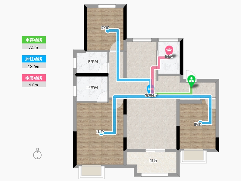 安徽省-合肥市-保利海上明悦-89.22-户型库-动静线