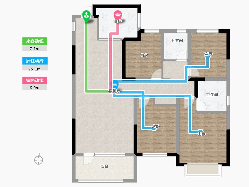 山东省-青岛市-星雨华府-116.34-户型库-动静线