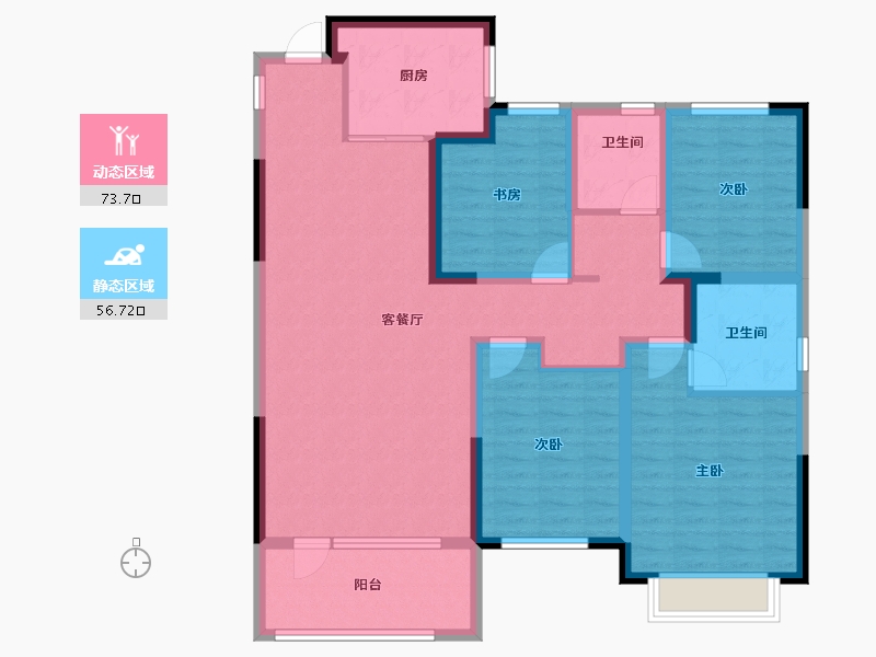 山东省-青岛市-星雨华府-116.34-户型库-动静分区