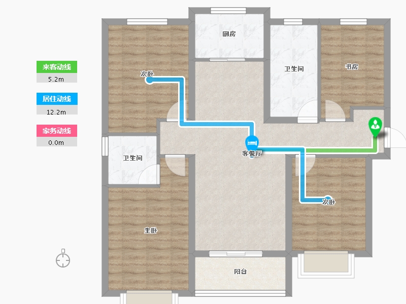 河北省-保定市-卓正上东区-99.68-户型库-动静线