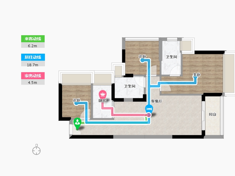 广东省-深圳市-山海四季城2期华府-63.44-户型库-动静线