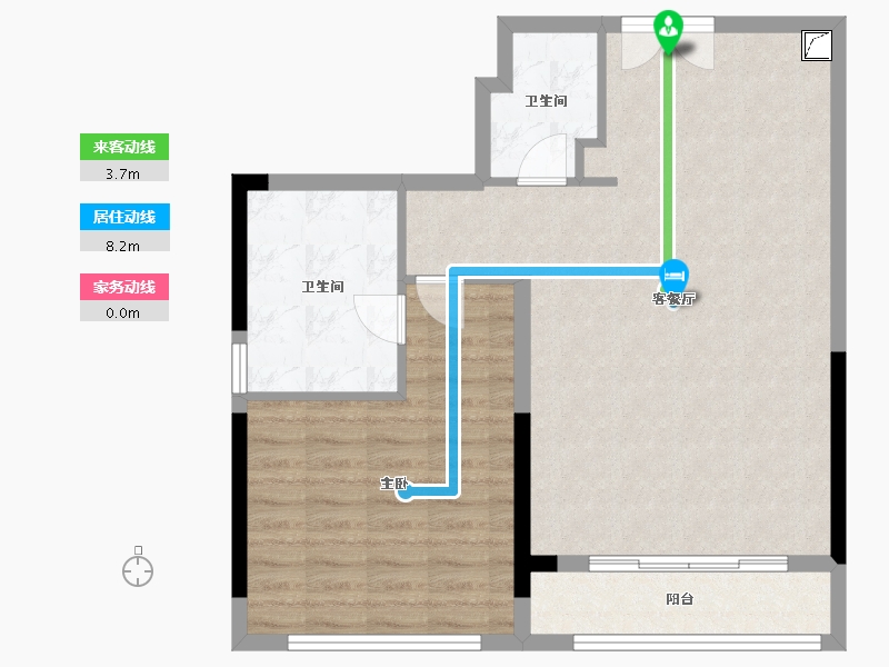 广东省-深圳市-宝能公馆VHOUSE-76.01-户型库-动静线