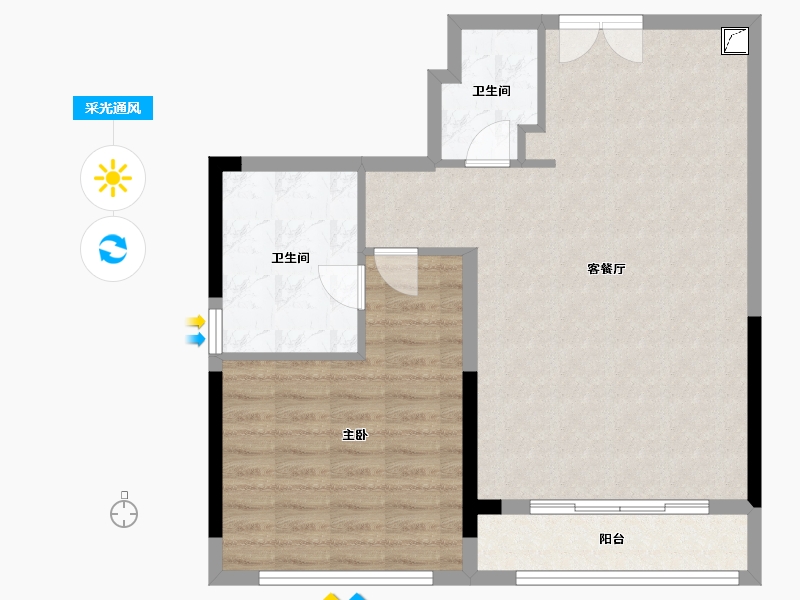 广东省-深圳市-宝能公馆VHOUSE-76.01-户型库-采光通风