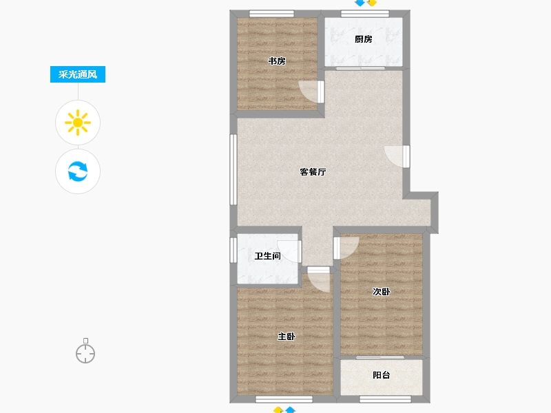 山东省-潍坊市-华安悦澜府-78.87-户型库-采光通风