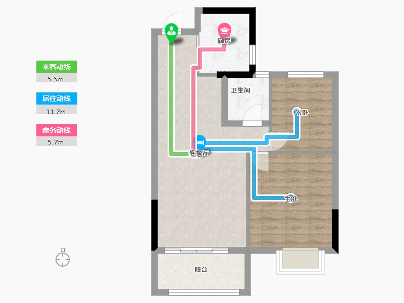 浙江省-宁波市-恒威育才国际社区-61.38-户型库-动静线