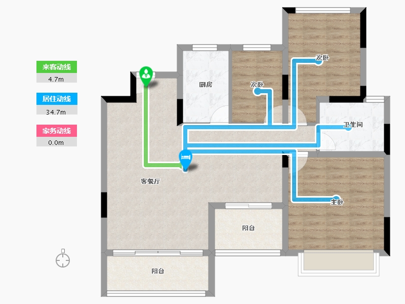 浙江省-湖州市-恒大林溪竹语-94.41-户型库-动静线