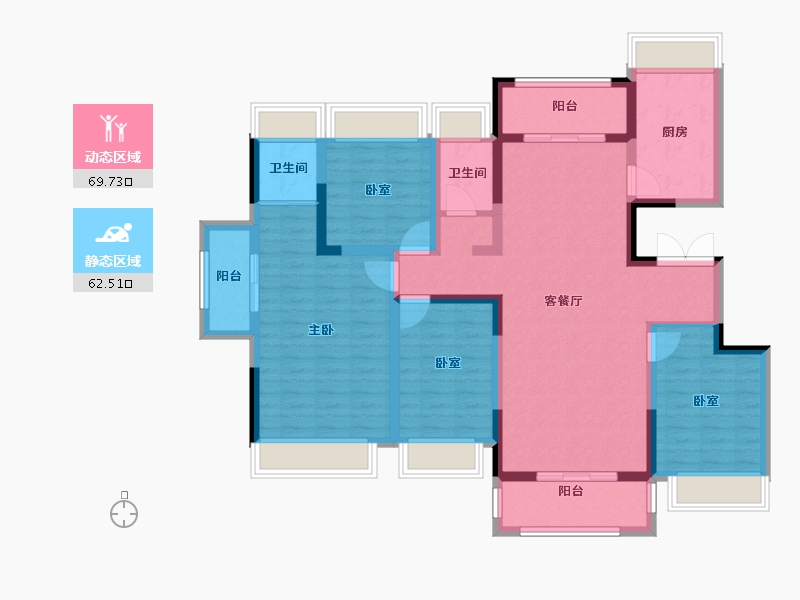 河南省-信阳市-众鑫学府-117.60-户型库-动静分区