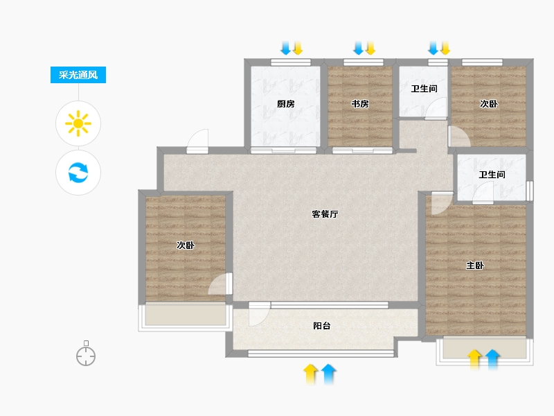 山东省-青岛市-森林公园-114.96-户型库-采光通风