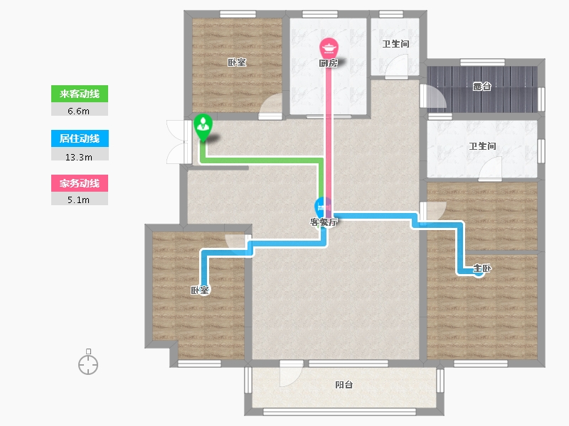 辽宁省-沈阳市-金地樾檀山-131.05-户型库-动静线