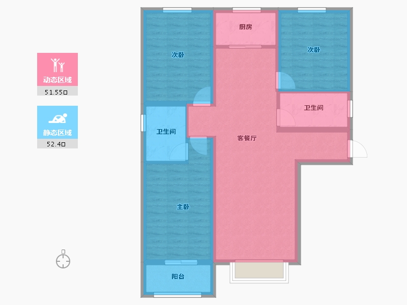 河北省-保定市-仁和鑫丰-92.98-户型库-动静分区