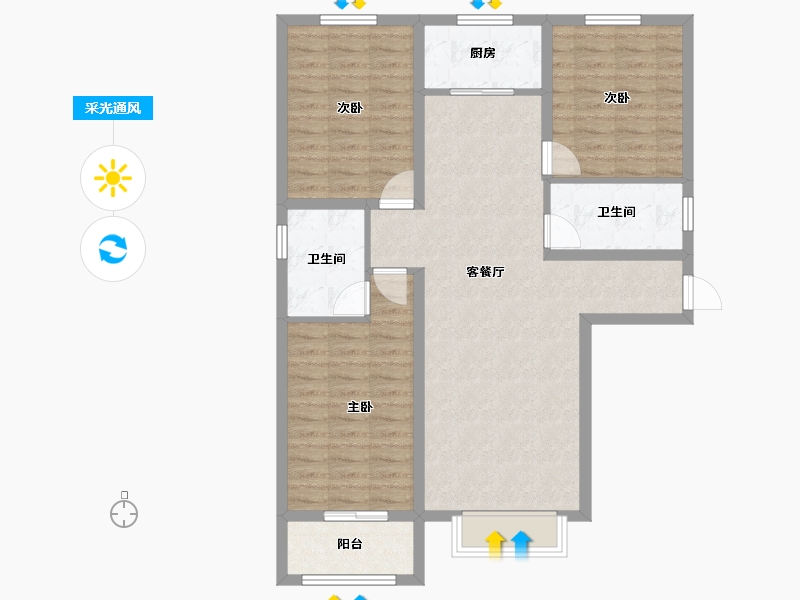 河北省-保定市-仁和鑫丰-92.98-户型库-采光通风