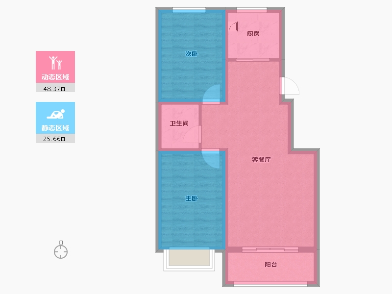 河北省-沧州市-杰诺华府-70.00-户型库-动静分区