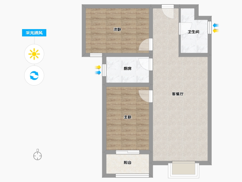 河北省-保定市-仁和鑫丰-64.96-户型库-采光通风