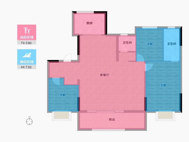 浙江省-宁波市-恒威育才国际社区-113.11-户型库-动静分区