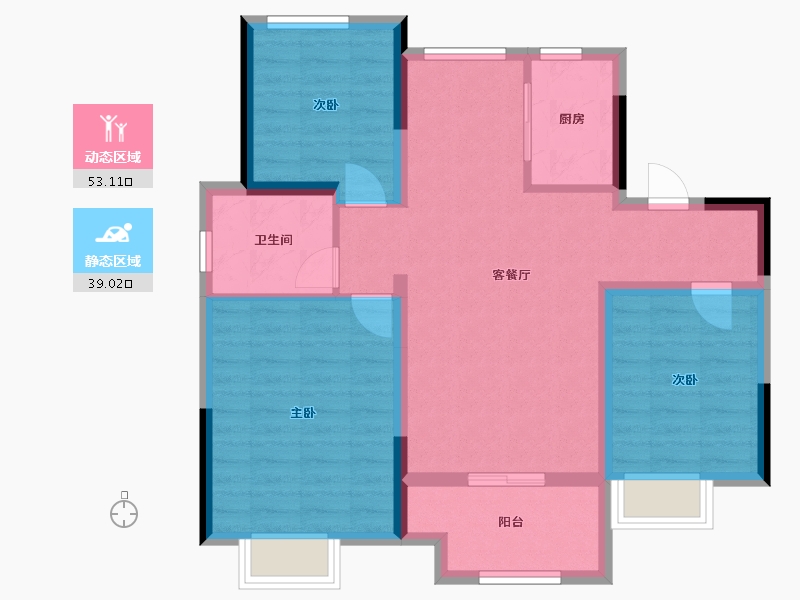 安徽省-合肥市-保利海上明悦-82.21-户型库-动静分区