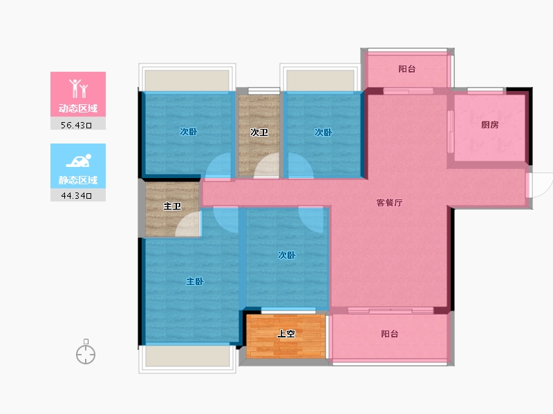 广东省-河源市-新河中央-102.67-户型库-动静分区