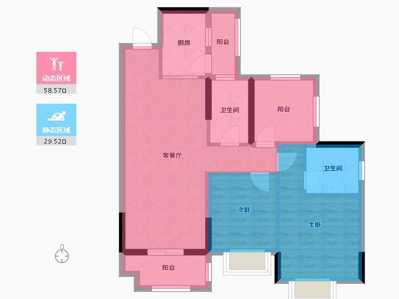 广东省-江门市-敏捷云锦-94.00-户型库-动静分区