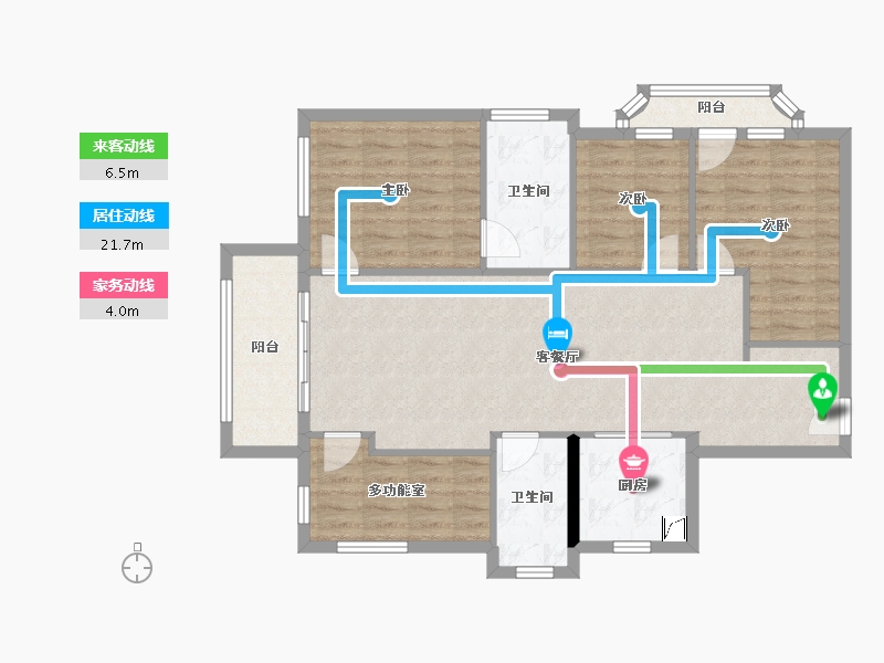 广东省-广州市-​实地紫薇公馆-95.20-户型库-动静线