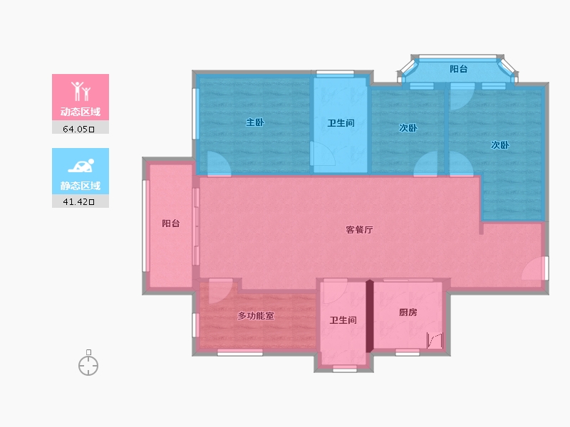 广东省-广州市-​实地紫薇公馆-95.20-户型库-动静分区