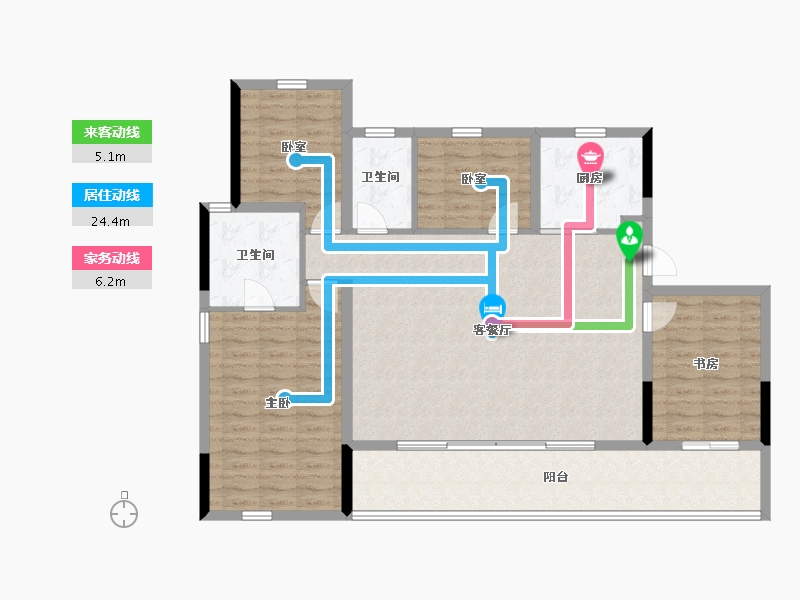 浙江省-温州市-华润置地悦未来-124.00-户型库-动静线