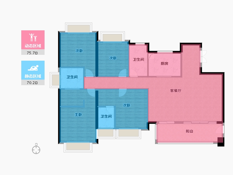 福建省-福州市-名城紫金轩-132.95-户型库-动静分区