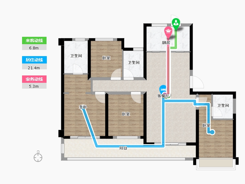 浙江省-温州市-学院十一峯-134.41-户型库-动静线