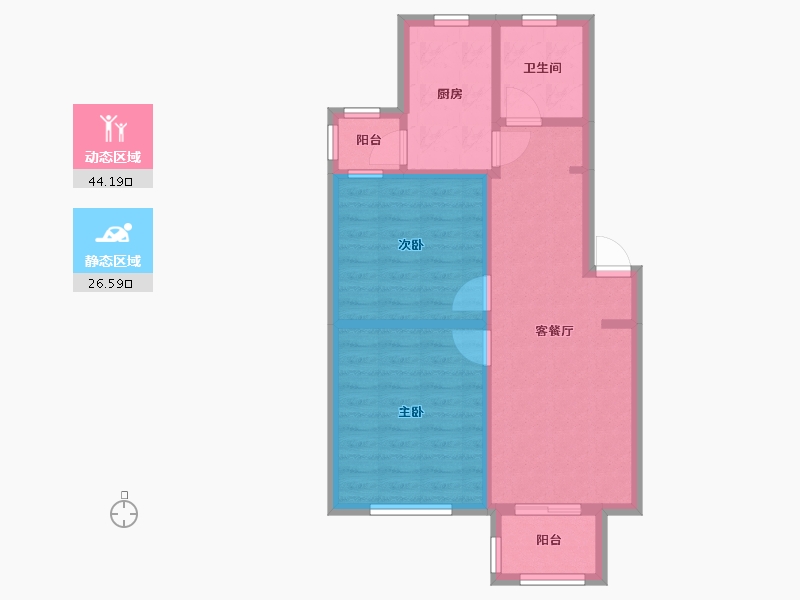 上海-上海市-平阳绿家园-86.00-户型库-动静分区