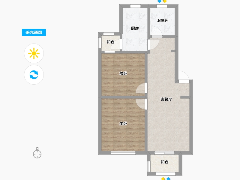 上海-上海市-平阳绿家园-86.00-户型库-采光通风