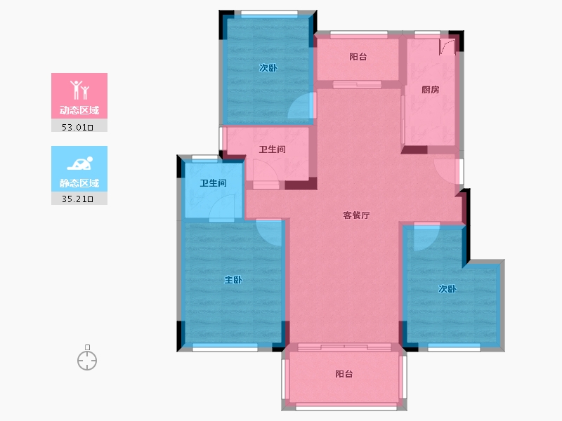 广西壮族自治区-桂林市-人和壹号院-77.84-户型库-动静分区