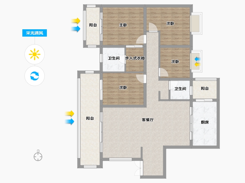 贵州省-黔西南布依族苗族自治州-鑫凯桔山湖-134.17-户型库-采光通风