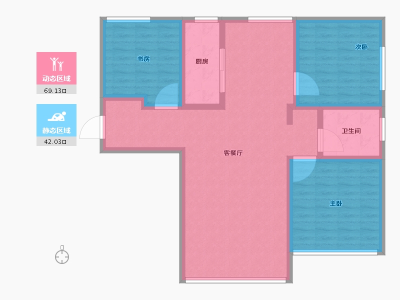 新疆维吾尔自治区-昌吉回族自治州-西北明珠-100.01-户型库-动静分区