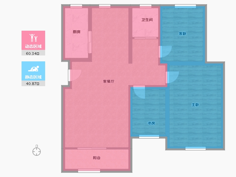 浙江省-杭州市-去哪心里-101.06-户型库-动静分区