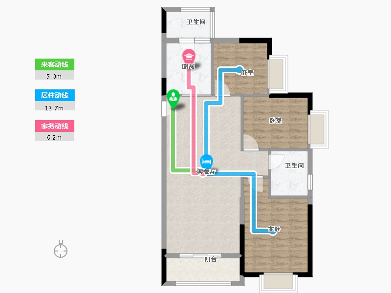 江苏省-徐州市-徐州潘安湖生态小镇-86.40-户型库-动静线