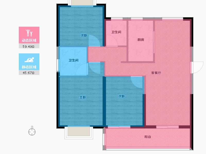 江苏省-镇江市-融创·京源里-95.00-户型库-动静分区