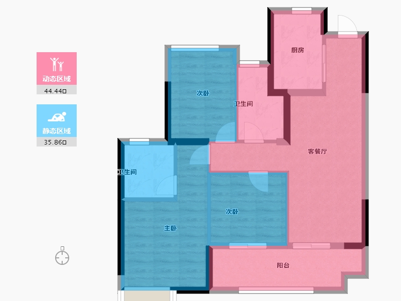 福建省-福州市-海湾润城-71.20-户型库-动静分区