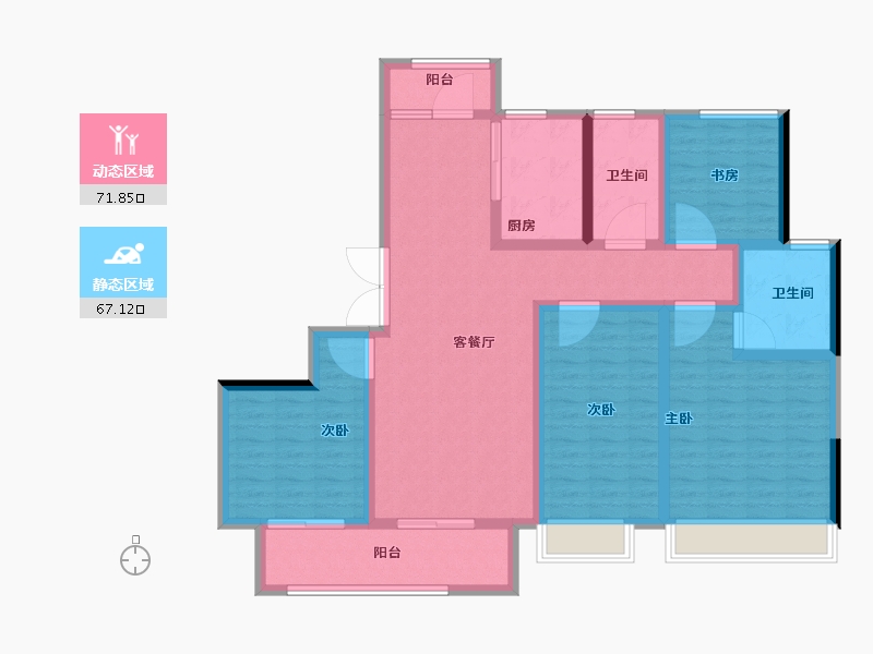 江苏省-南通市-德润天誉-124.00-户型库-动静分区