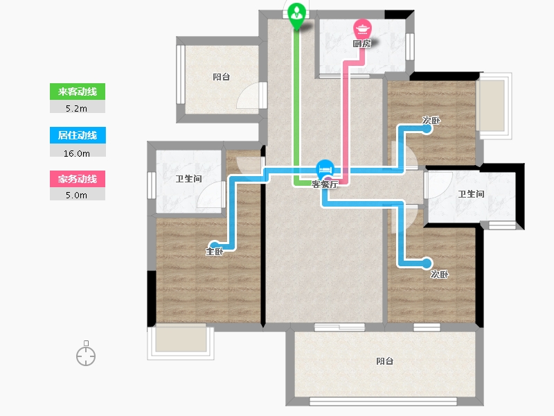 广西壮族自治区-南宁市-中建邕和府-83.46-户型库-动静线