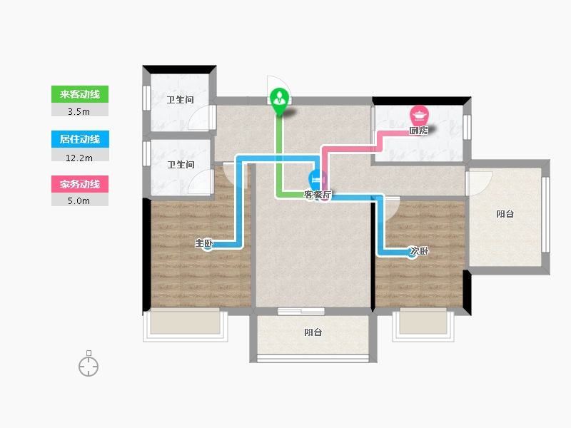 广西壮族自治区-南宁市-明昱公园-76.32-户型库-动静线