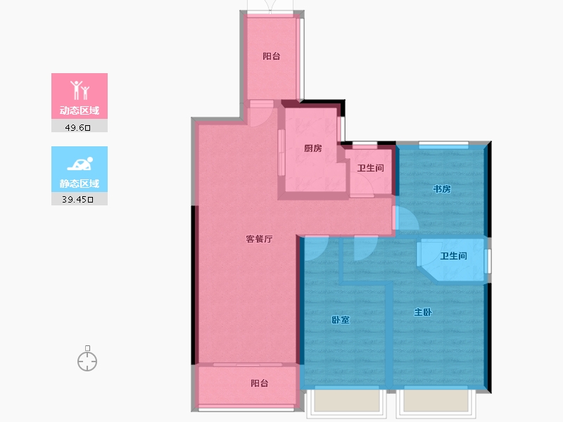 陕西省-咸阳市-云境天澄-78.98-户型库-动静分区