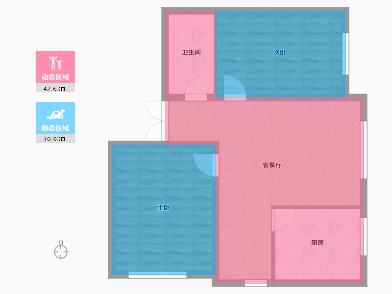 黑龙江省-哈尔滨市-宝宇天邑珑湾-66.24-户型库-动静分区