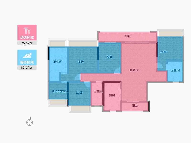 广东省-广州市-绿城美的晓风印月-142.70-户型库-动静分区