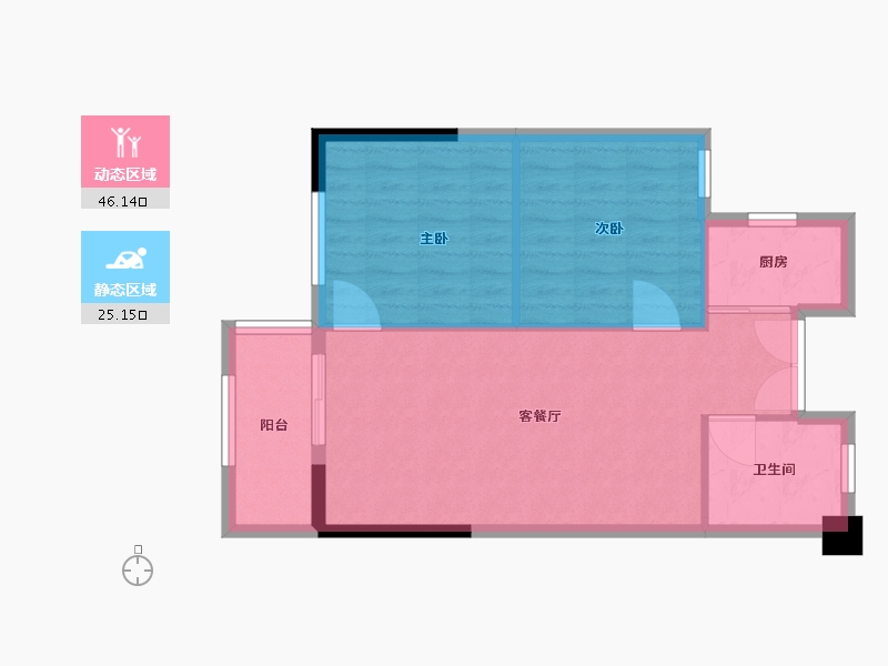 福建省-泉州市-源昌江南城-65.00-户型库-动静分区