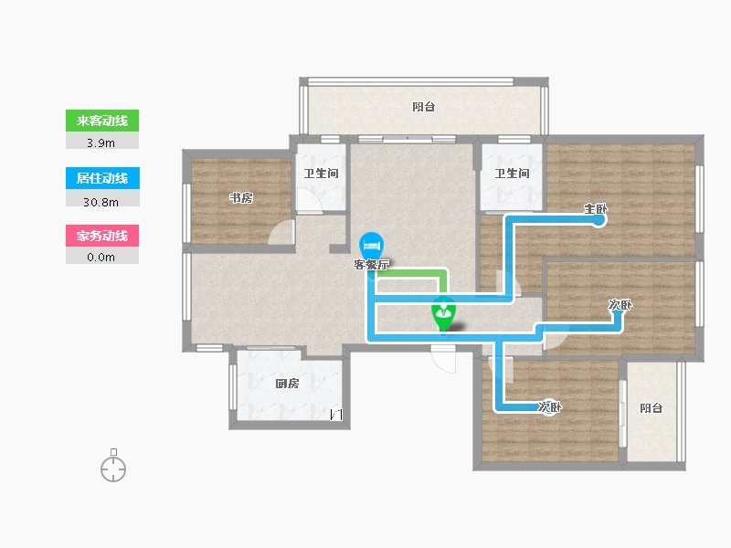 浙江省-嘉兴市-融杭府-116.00-户型库-动静线