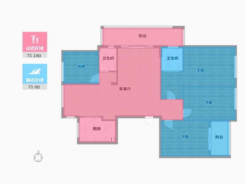 浙江省-嘉兴市-融杭府-116.00-户型库-动静分区