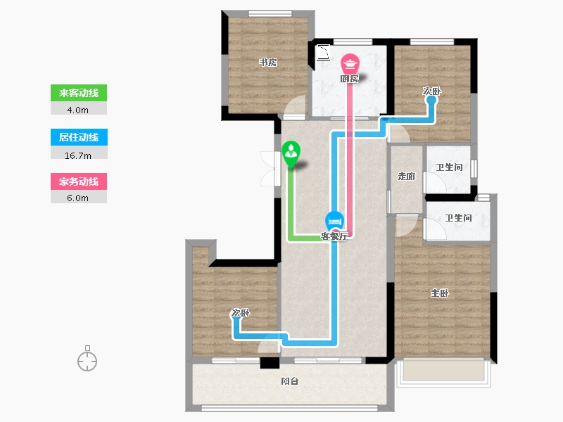 浙江省-温州市-江境1265-105.60-户型库-动静线