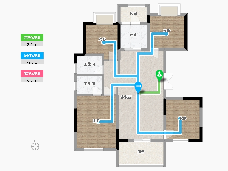 四川省-眉山市-武阳倾城-105.00-户型库-动静线