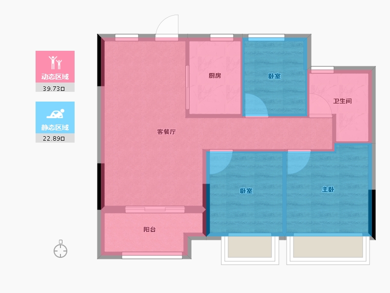 浙江省-嘉兴市-江南一品-55.94-户型库-动静分区