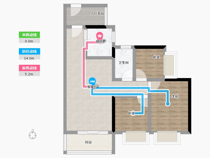 广东省-广州市-​时代云来广州-69.60-户型库-动静线