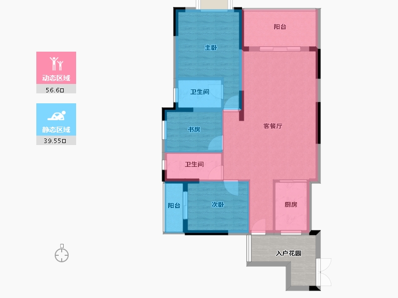 湖北省-宜昌市-环球金融广场-94.23-户型库-动静分区