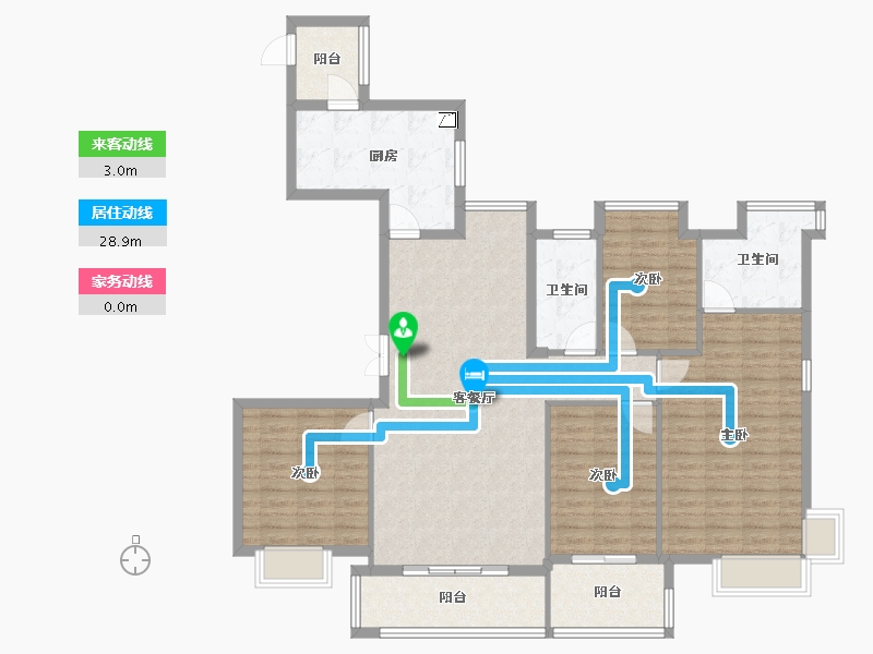 福建省-福州市-福州融侨悦城小区-135.00-户型库-动静线